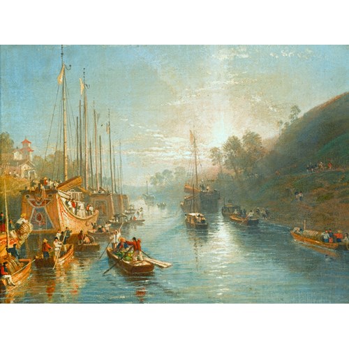 Sunrise on the Grand Canal of China